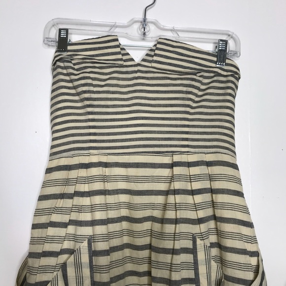Maeve Anthro Changing Stripes Dress Linen Pockets - Picture 4 of 11
